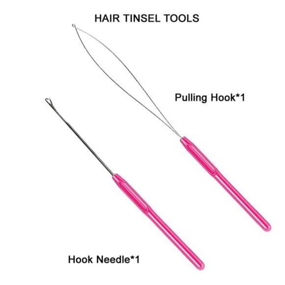 Hair Tinsel Kit With Tools 47Inch 1200  6Pcs (Silver) - Picture 5 of 8